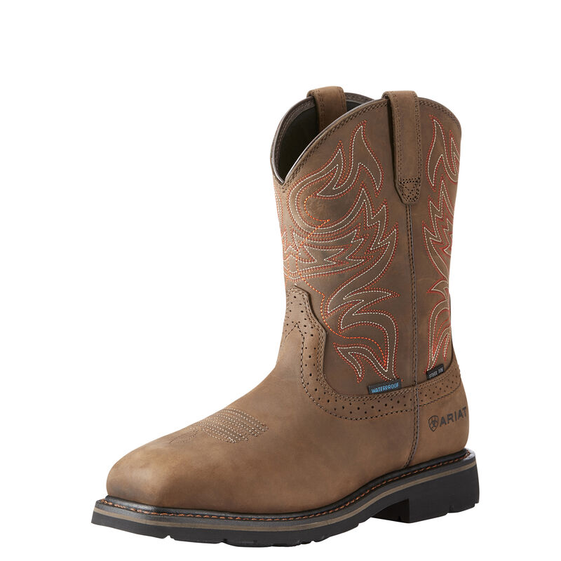 Ariat Sierra Delta Waterproof Steel Toe - Miesten Ruskea Työsaappaat ( TDXQZF-279 )